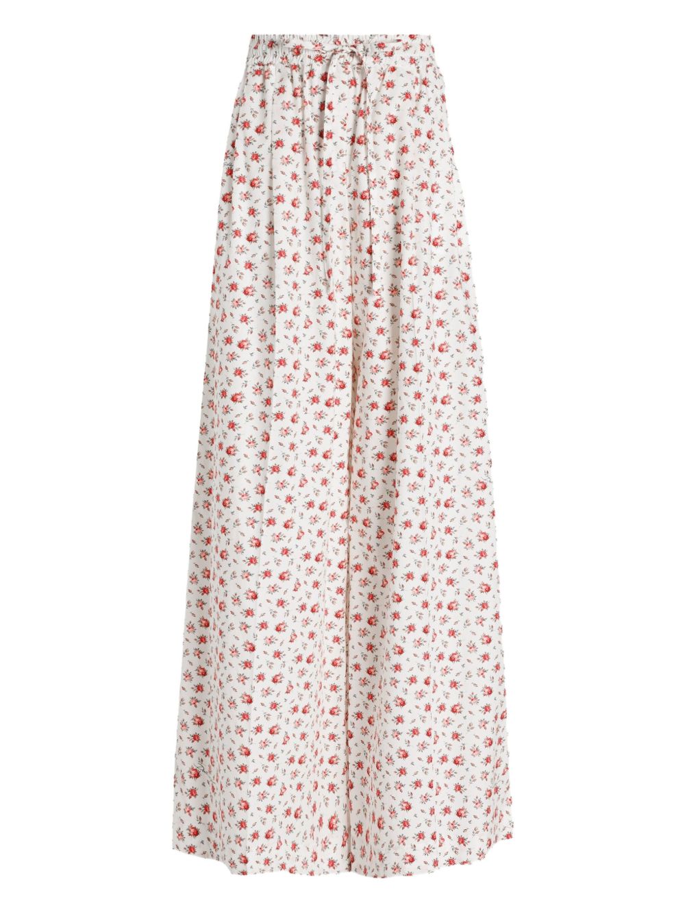 Dolce & Gabbana-Floral-print cotton-blend poplin high-rise wide-leg pants