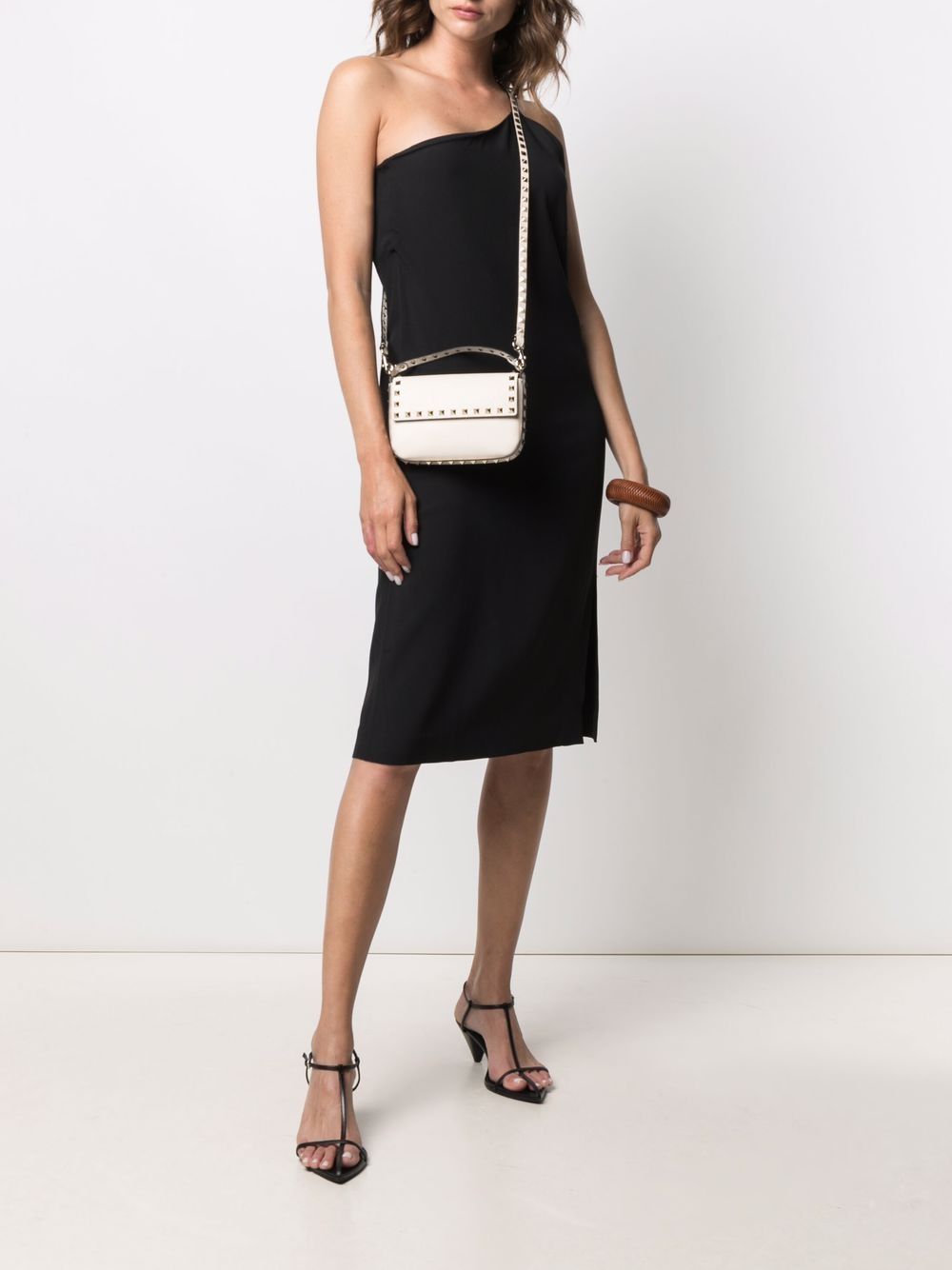 Valentino Garavani Rockstud Grainy Calfskin Pouch