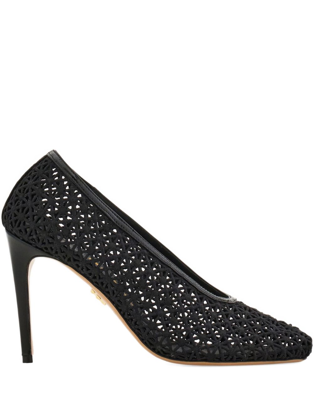 Ferragamo 90mm macramé pumps