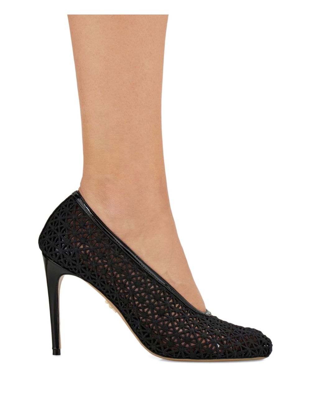 Ferragamo 90mm macramé pumps