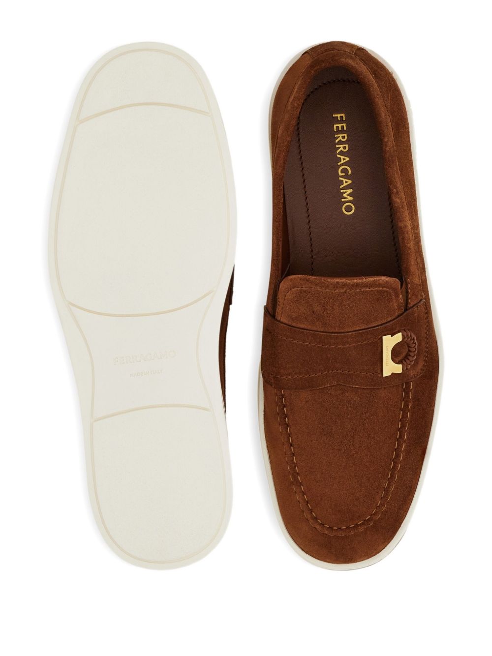 Ferragamo Boat shoe loafer with Gancini ornament