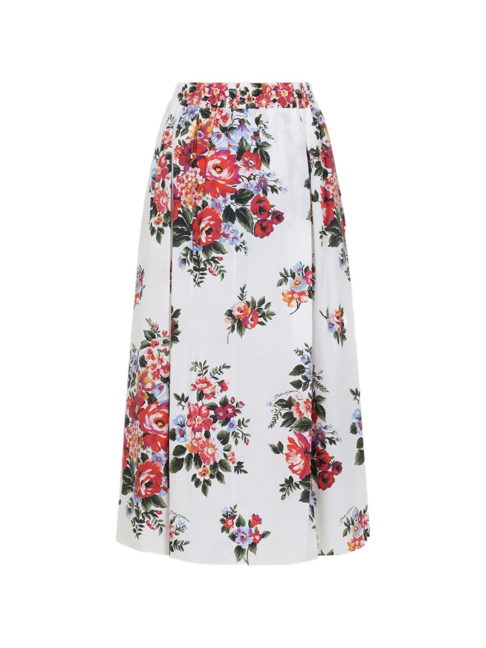 Dolce & Gabbana-floral print midi skirt