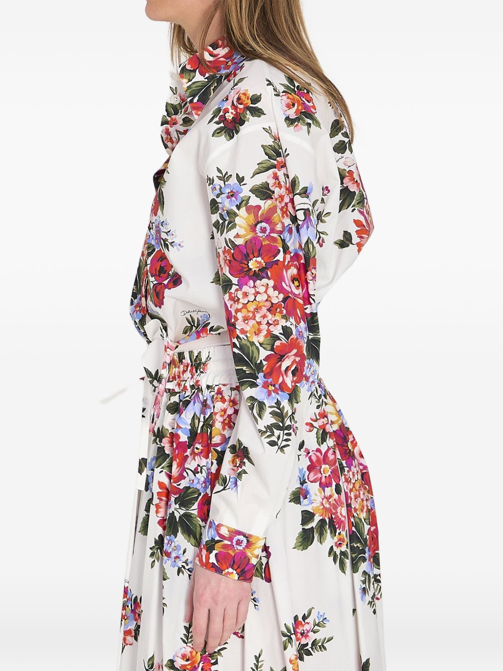 Dolce & Gabbana Dolce Gabbana-floral-print knotted shirt