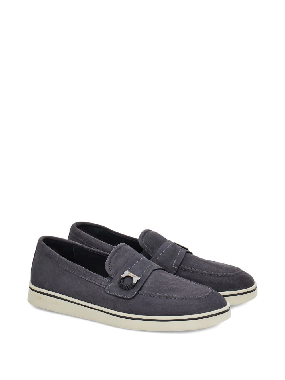 Ferragamo Boat shoe loafer with Gancini ornament