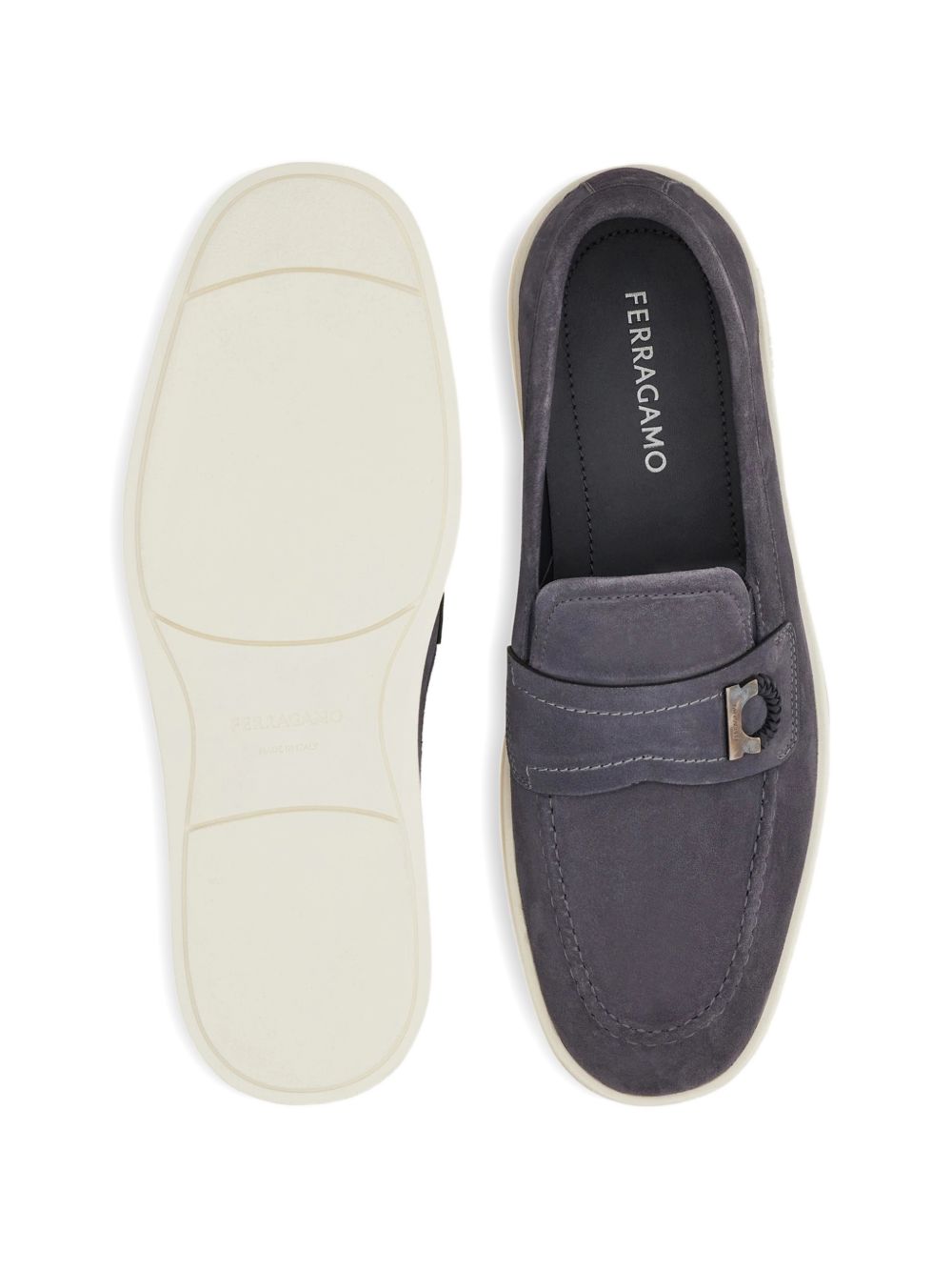 Ferragamo Boat shoe loafer with Gancini ornament