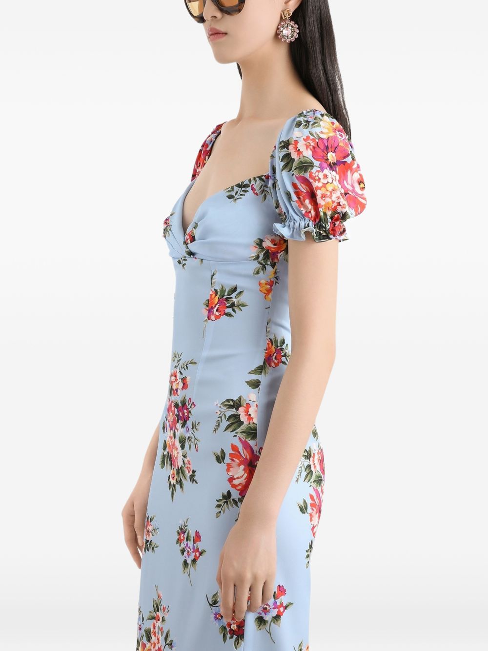 Dolce & Gabbana Flower print silk dress