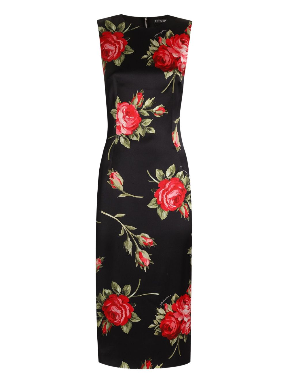 Dolce & Gabbana Roses bouquet print midi dress