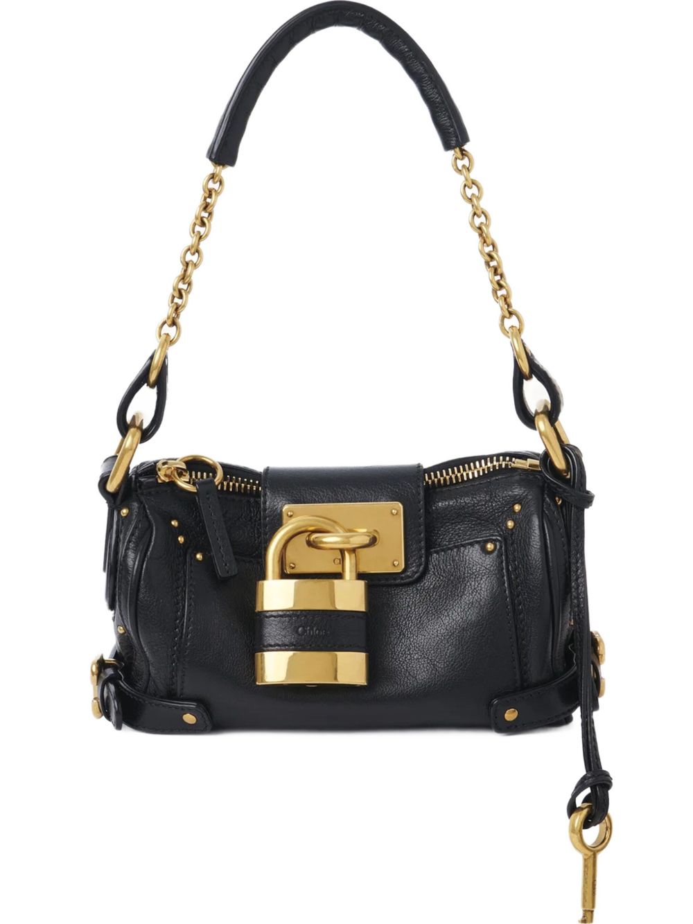 Chloé Small Paddington Chain Bag In Grained Leather