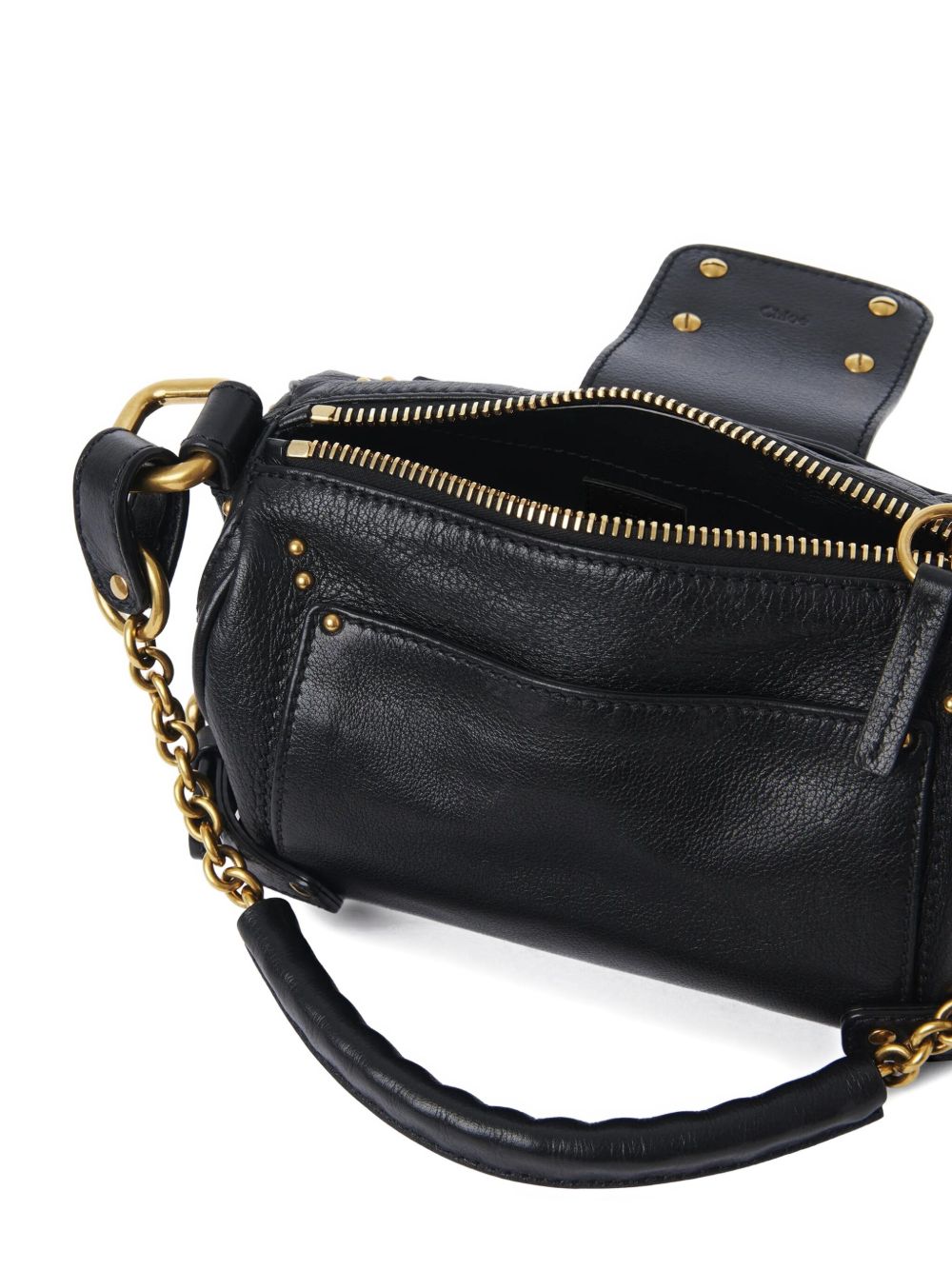 Chloé Small Paddington Chain Bag In Grained Leather