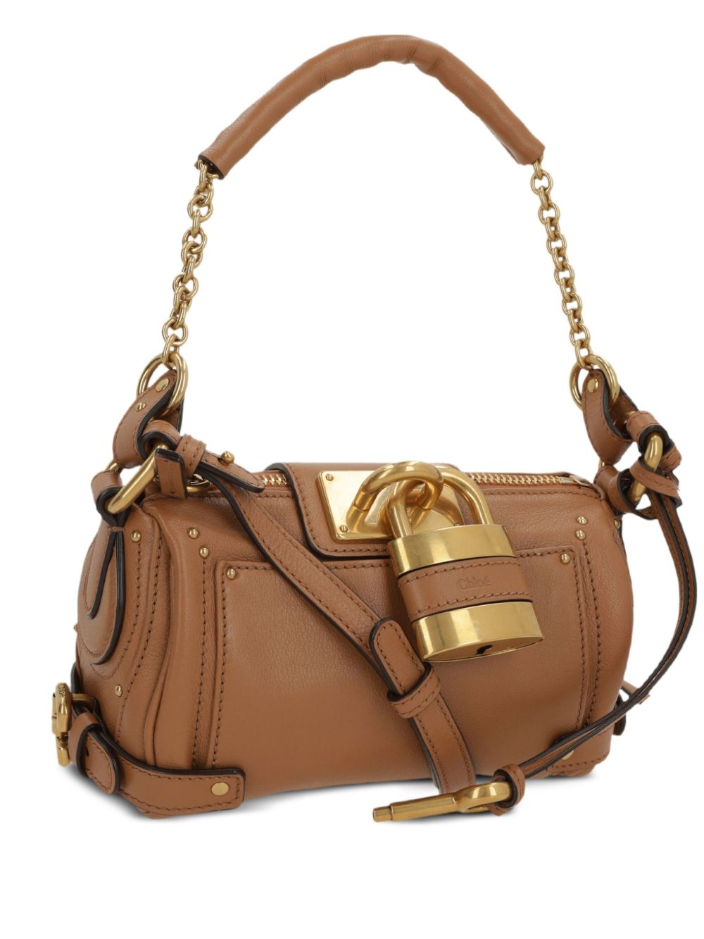 Chloé Small Paddington Chain Bag In Grained Leather