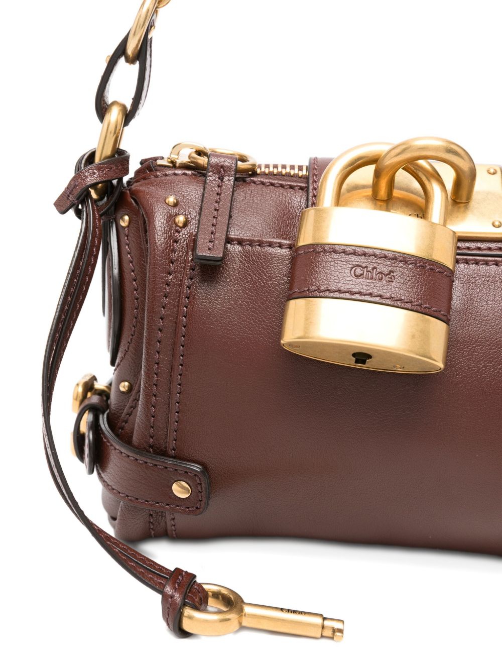 Chloé Small Paddington Chain Bag In Grained Leather