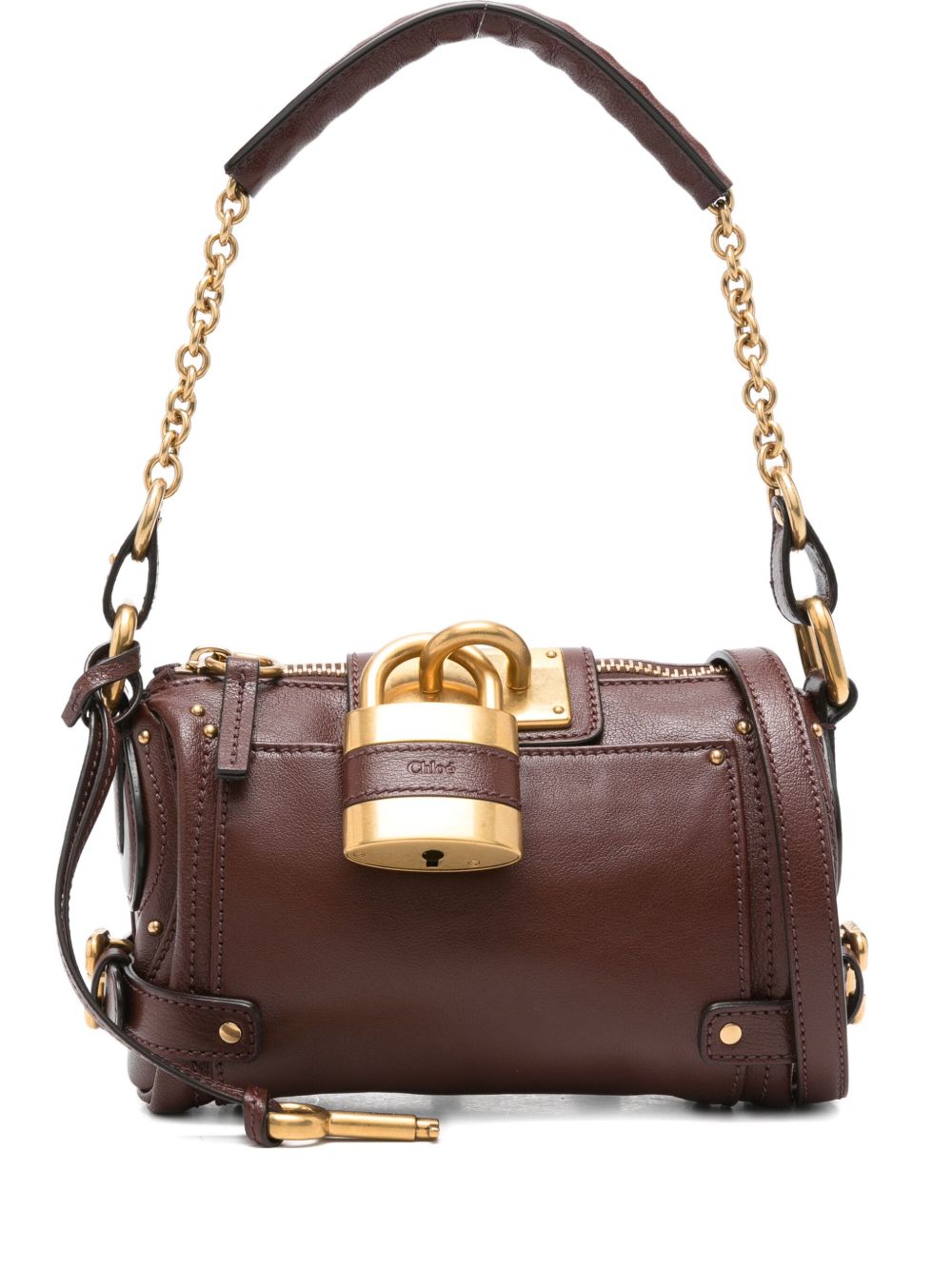 Chloé Small Paddington Chain Bag In Grained Leather