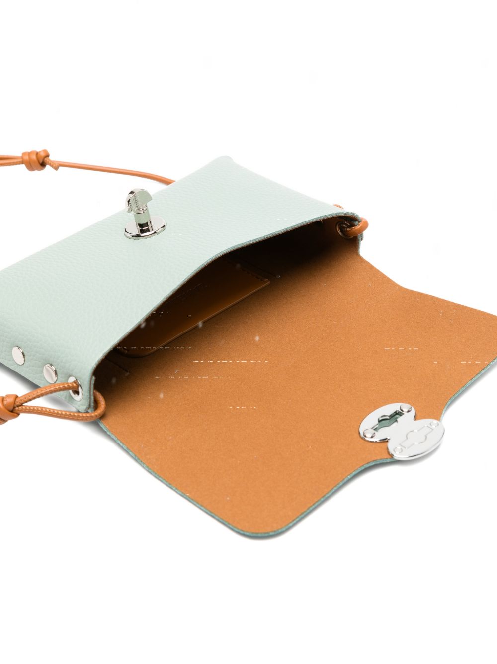 Zanellato Lettera® Small Bag In Peppermint Green Hammered Leather