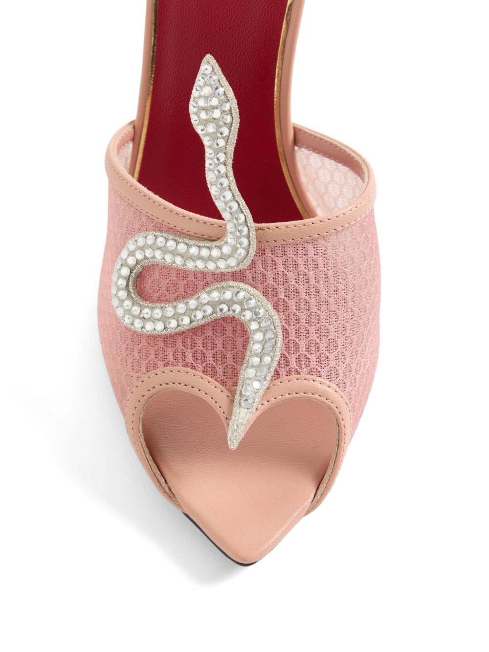 Valentino Garavani Coeur Vipère leather mules
