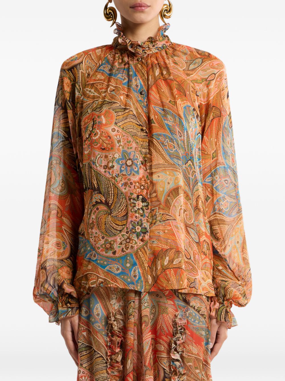 Etro Printed silk shirt