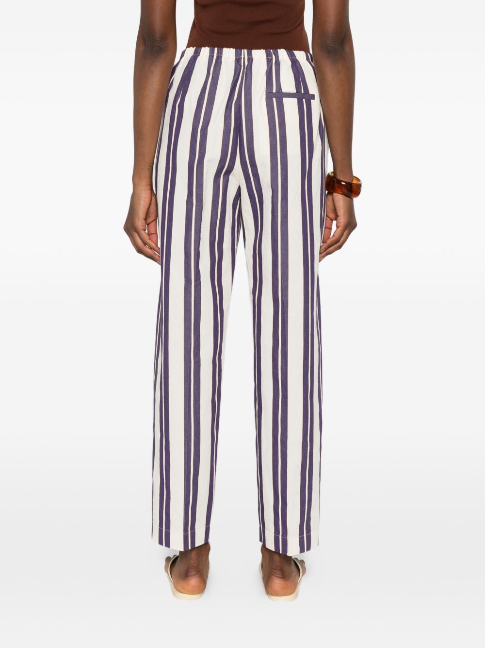 Forte Forte Striped drawstring trousers