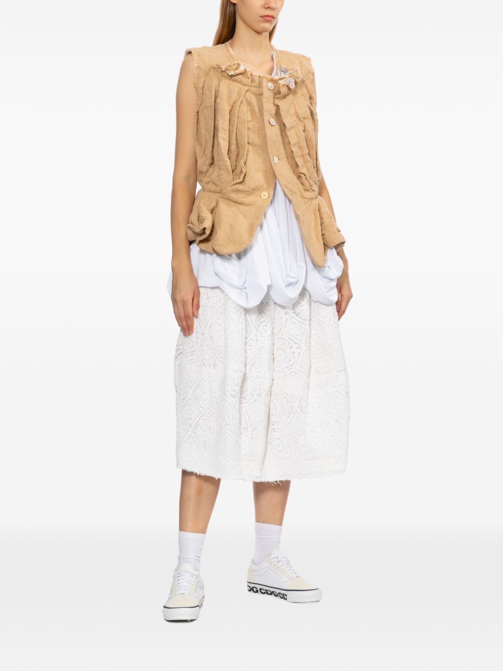 Comme Des Garcons Comme Des Garçons Cotton midi skirt