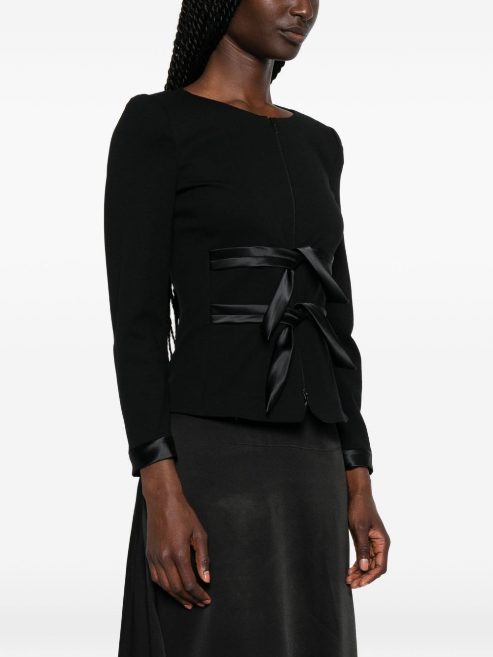Emporio Armani Collarless Zip-Front Jacket