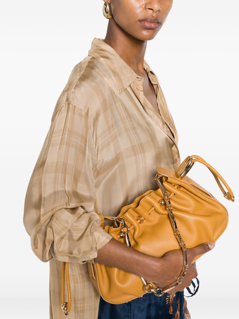 Zimmermann Ruched Chain Shoulder Bag