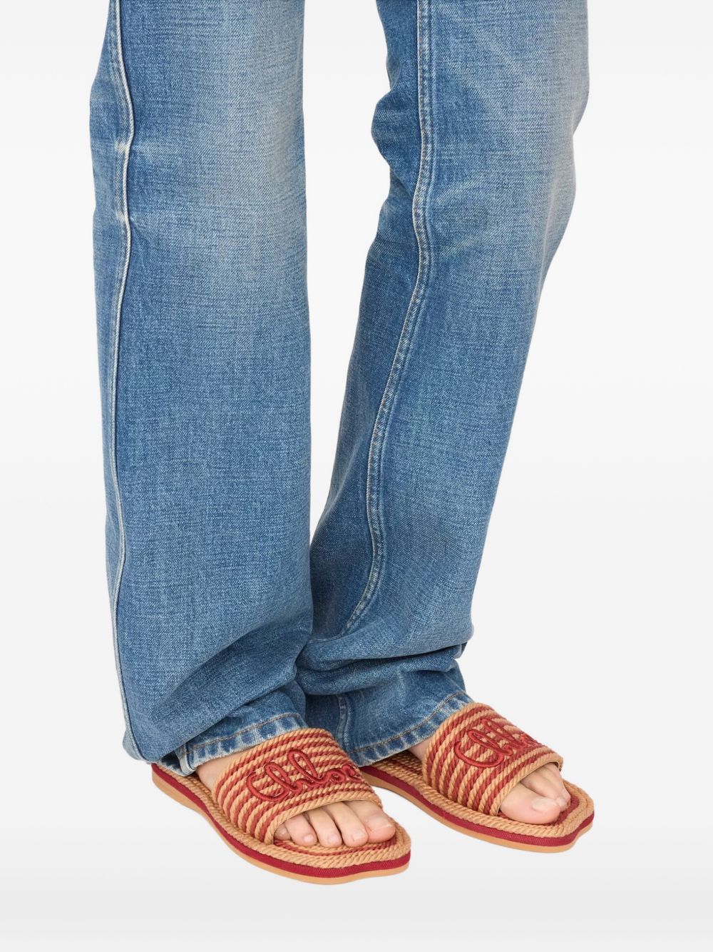 Chloé Chloe Sand Raffia Slides