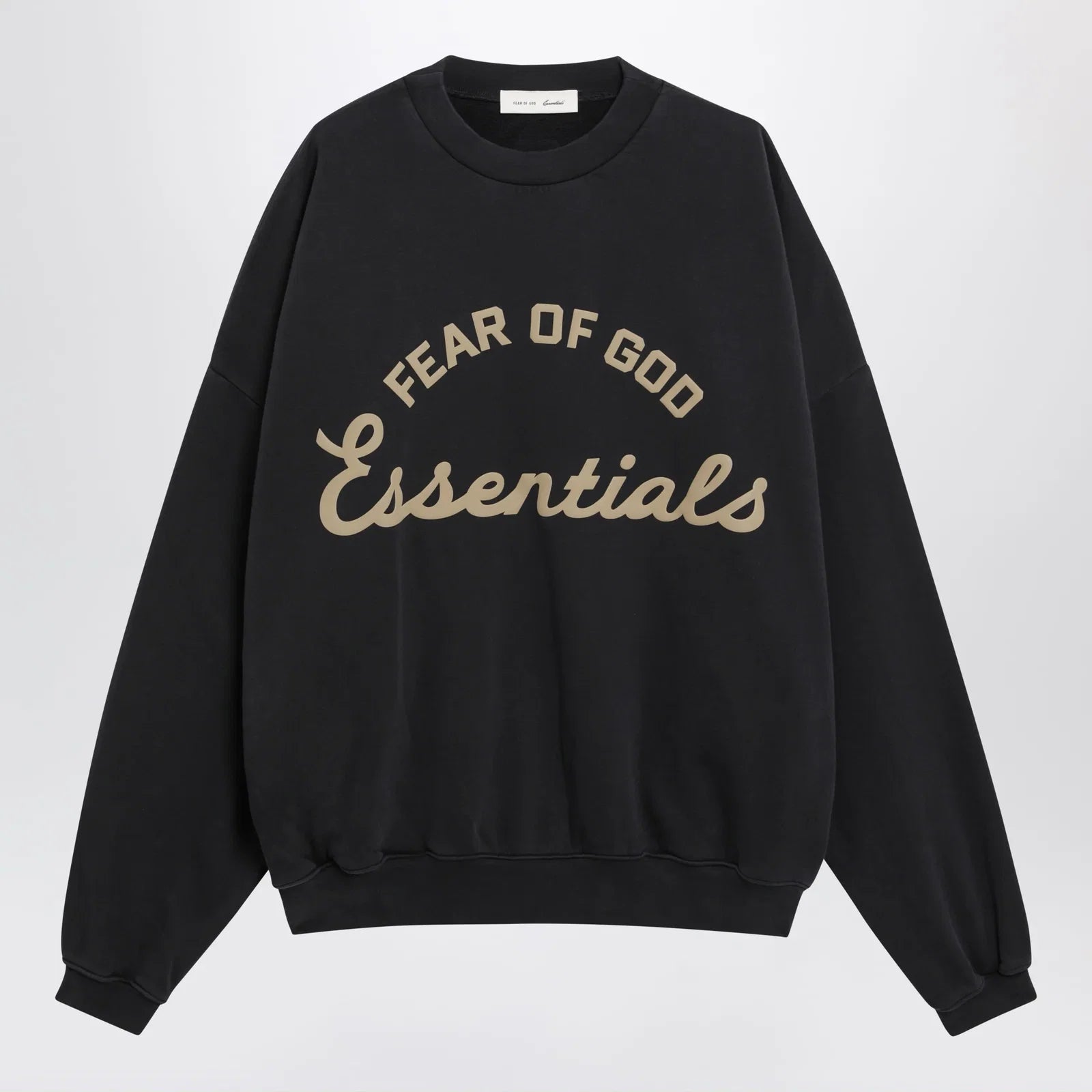 Fear of God Essentials Training 90s black cotton fleece sweatshirt