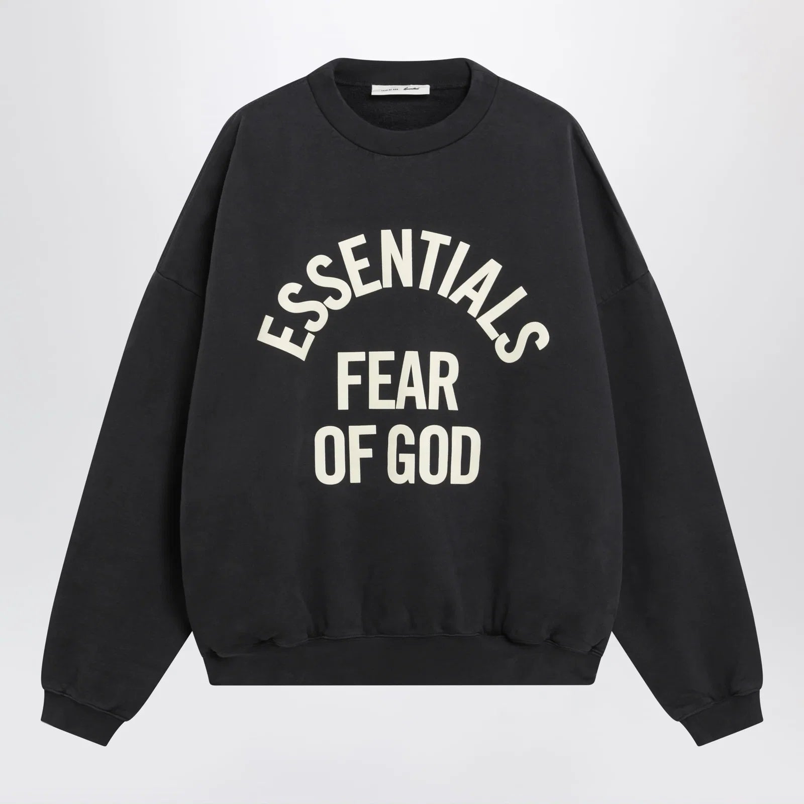 Fear of God Essentials Black cotton crewneck sweatshirt