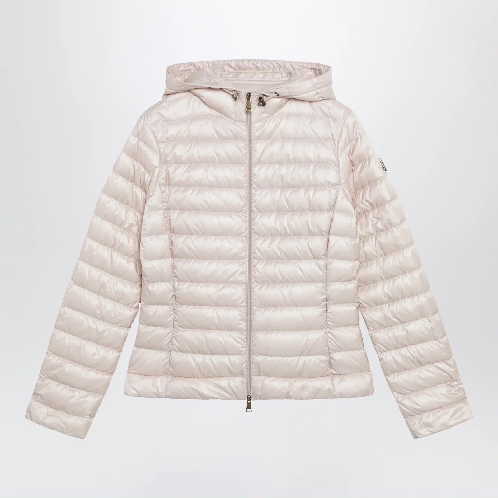 Moncler Igelhood down jacket in light pink longue saison