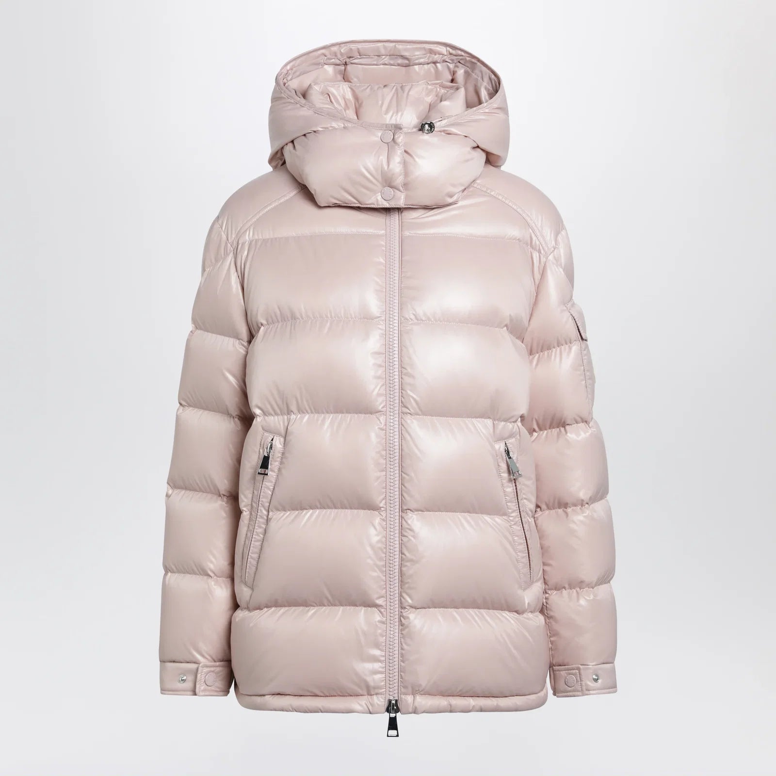 Moncler Pink Maire down jacket in nylon laqué