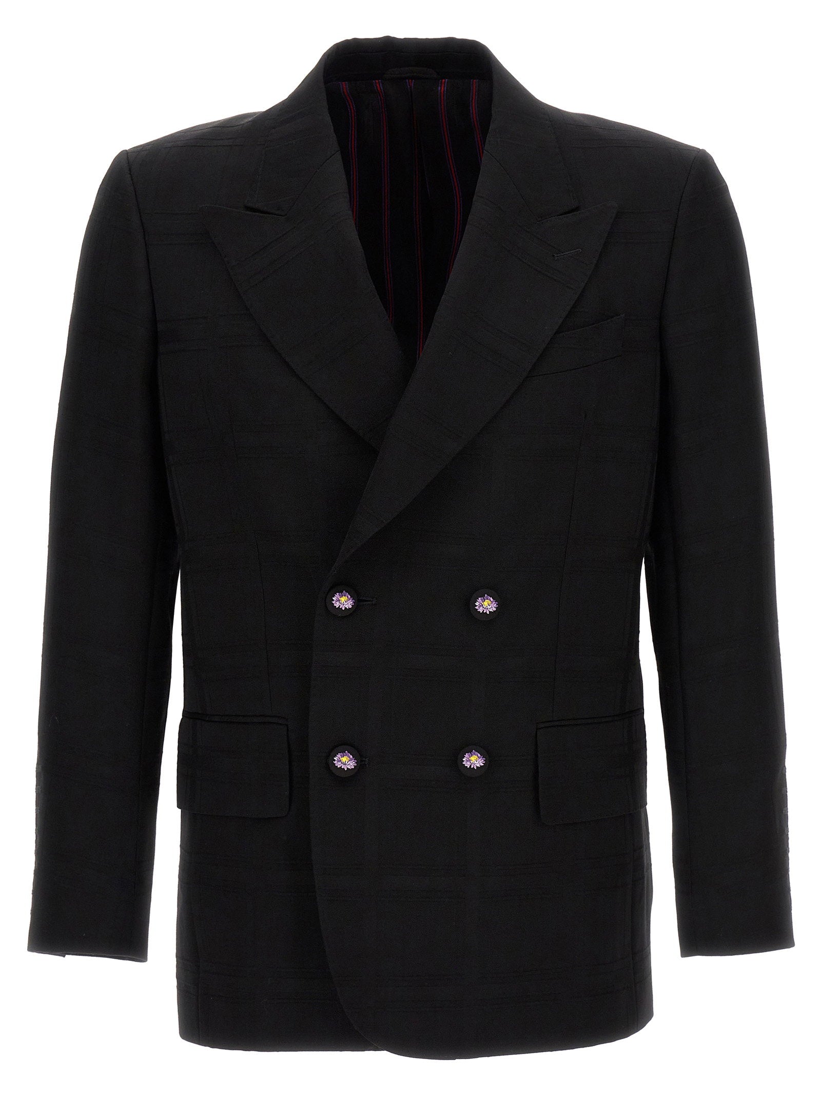 Etro Check Double-breasted Blazer