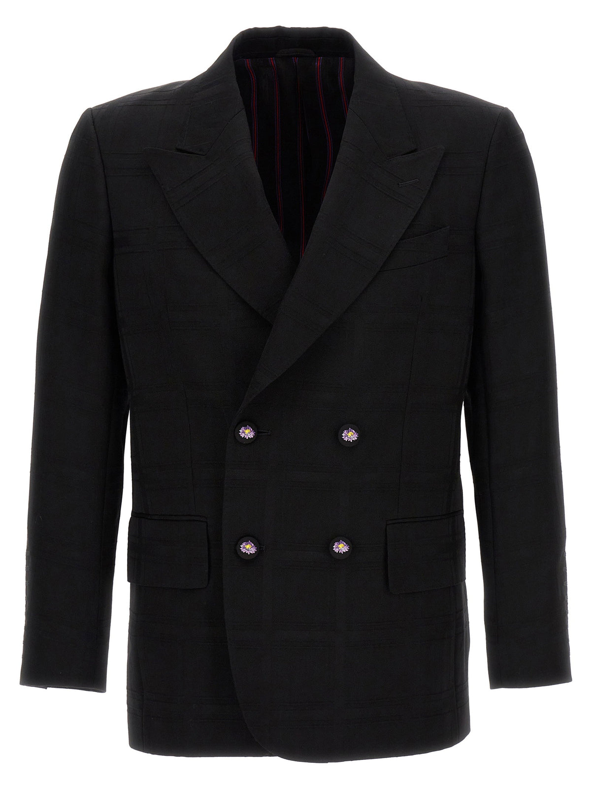 Etro Check Double-breasted Blazer
