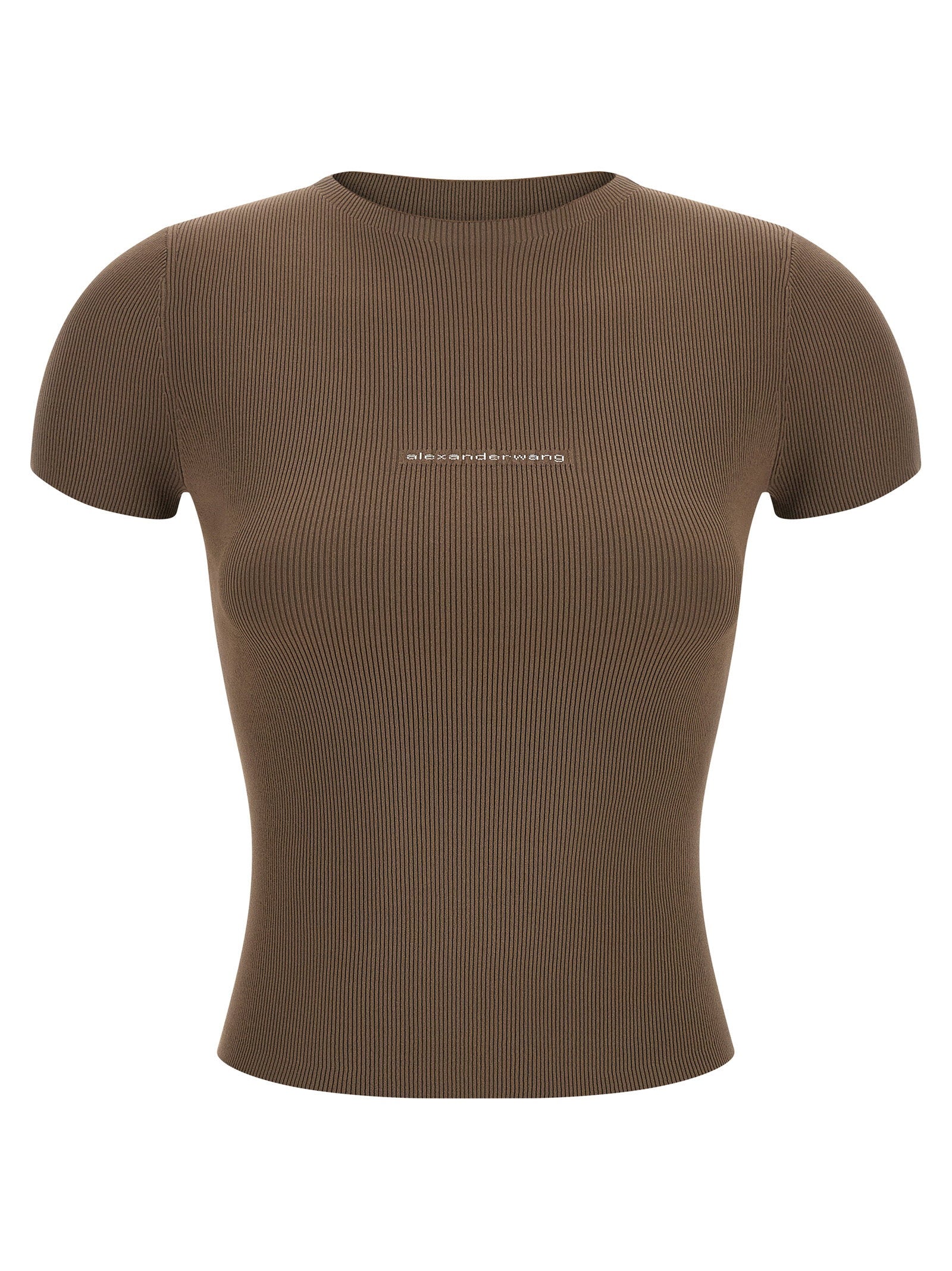 Alexander Wang Ribbed T-shirt With Logo