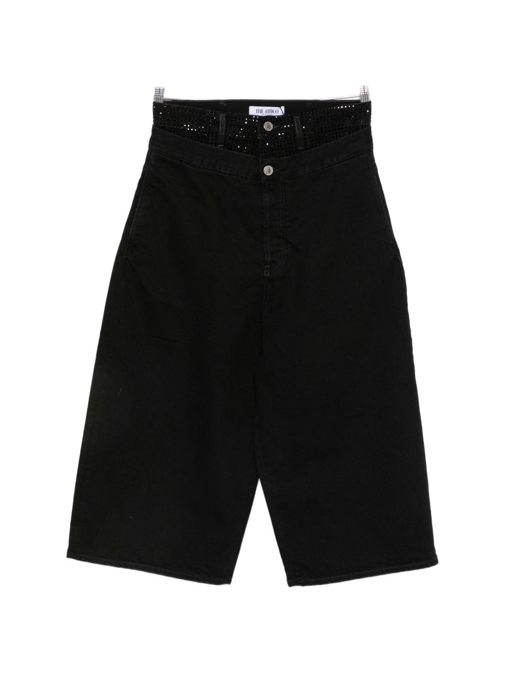 The Attico Denim Cotton Bermuda Shorts