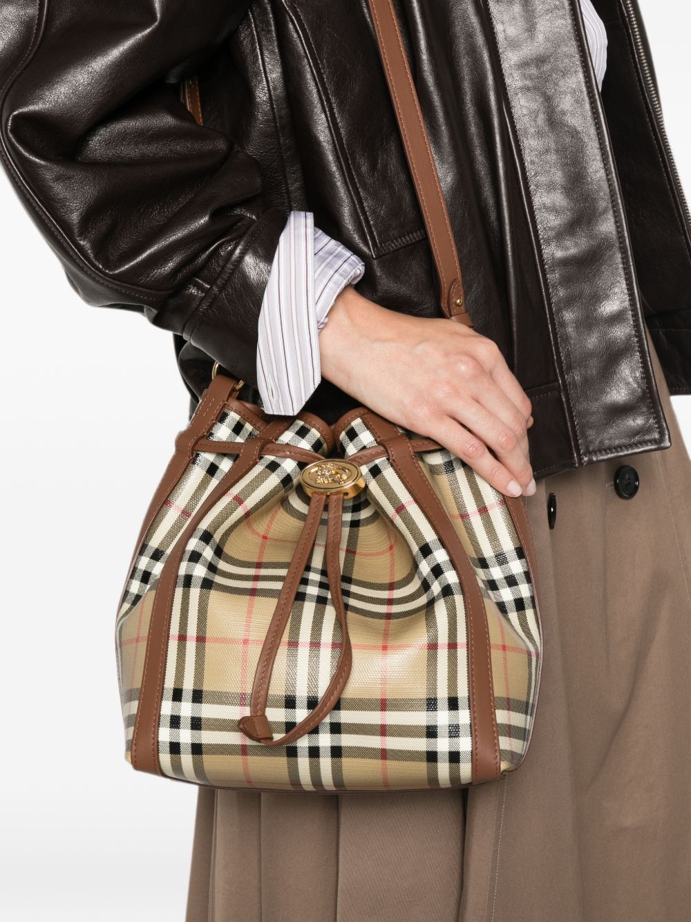 Burberry Check Canvas Drawstring Pouch