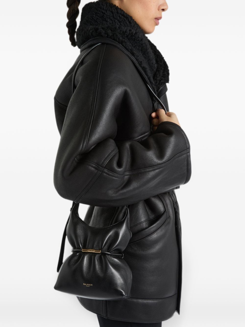 Balmain Draped Drawstring Bag