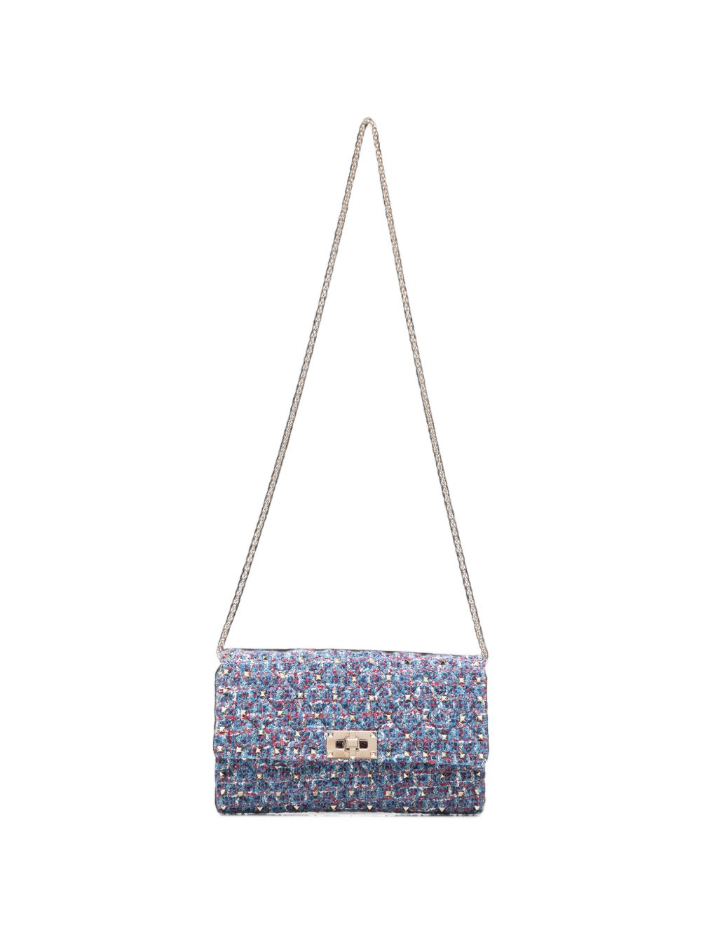 Valentino Garavani Rockstud Spike Tweed Shoulder Bag