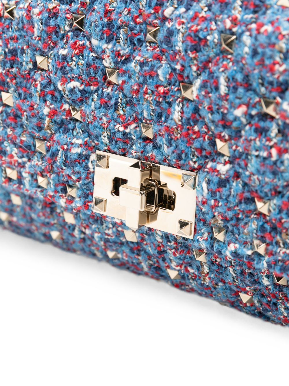 Valentino Garavani Rockstud Spike Tweed Shoulder Bag