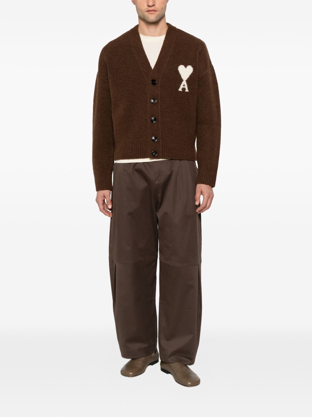 Ami Paris Ami de Coeur Wool Cardigan