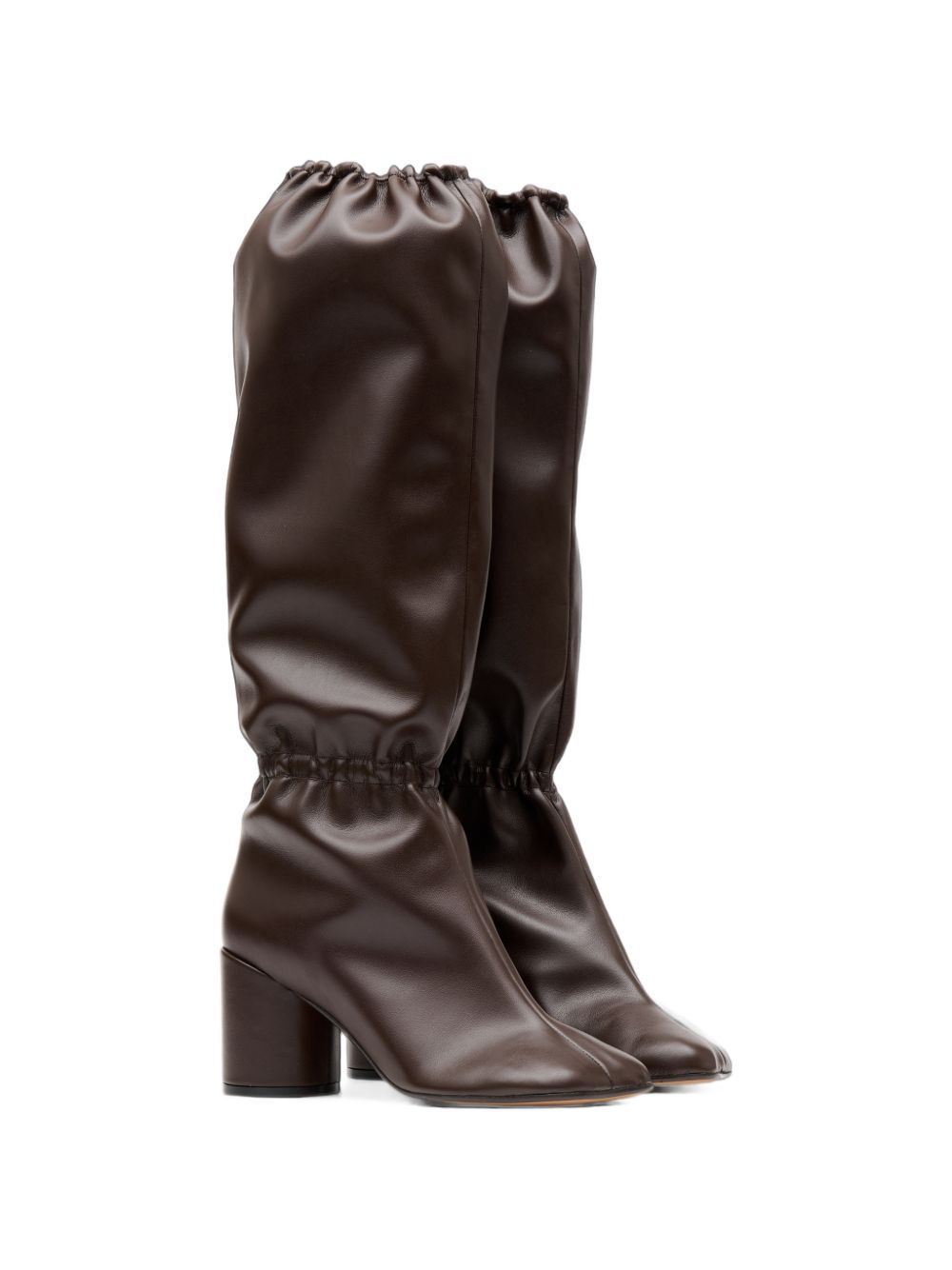 MM6 Maison Margiela Gathered Block Heel Boots