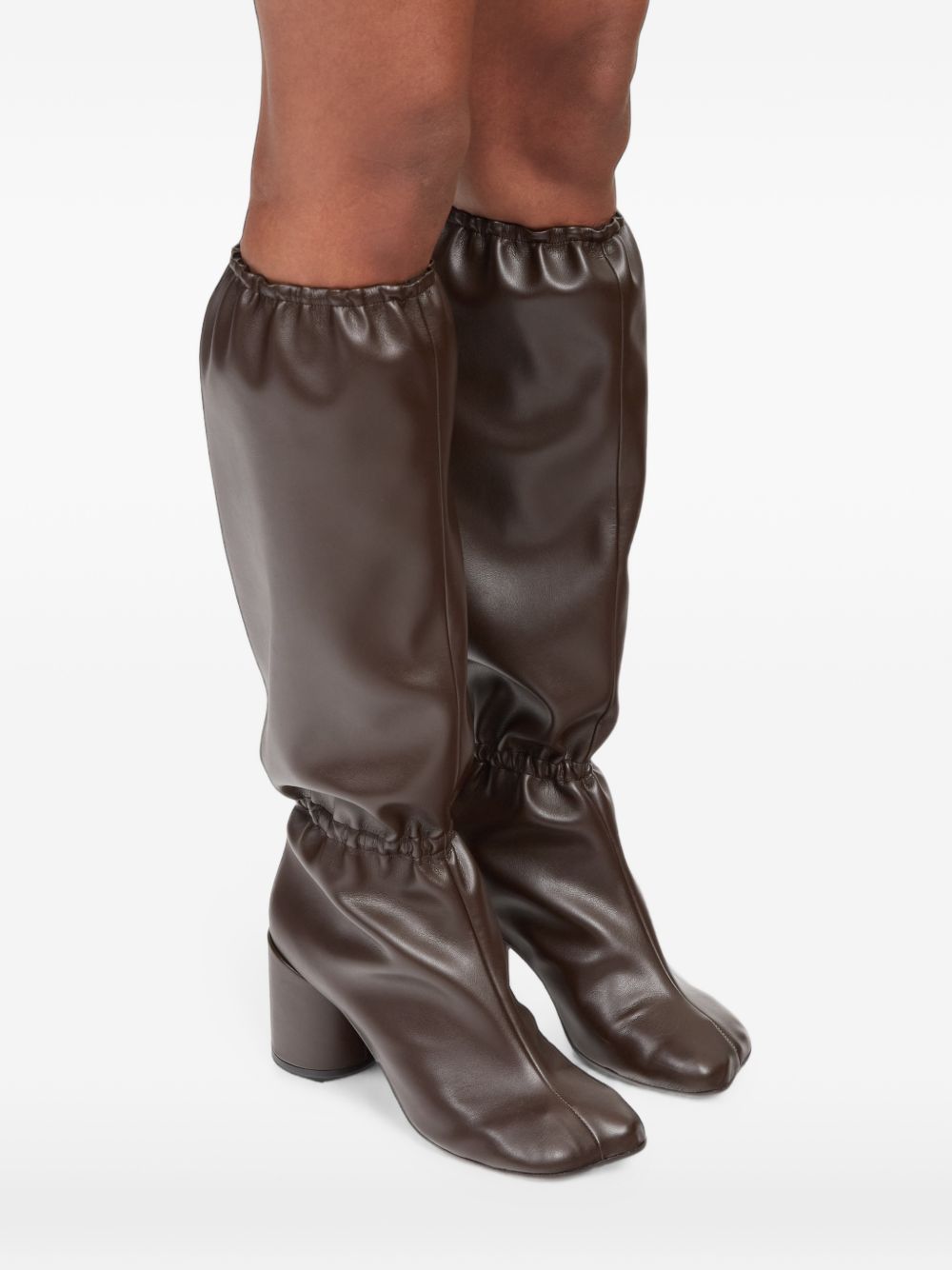 MM6 Maison Margiela Gathered Block Heel Boots