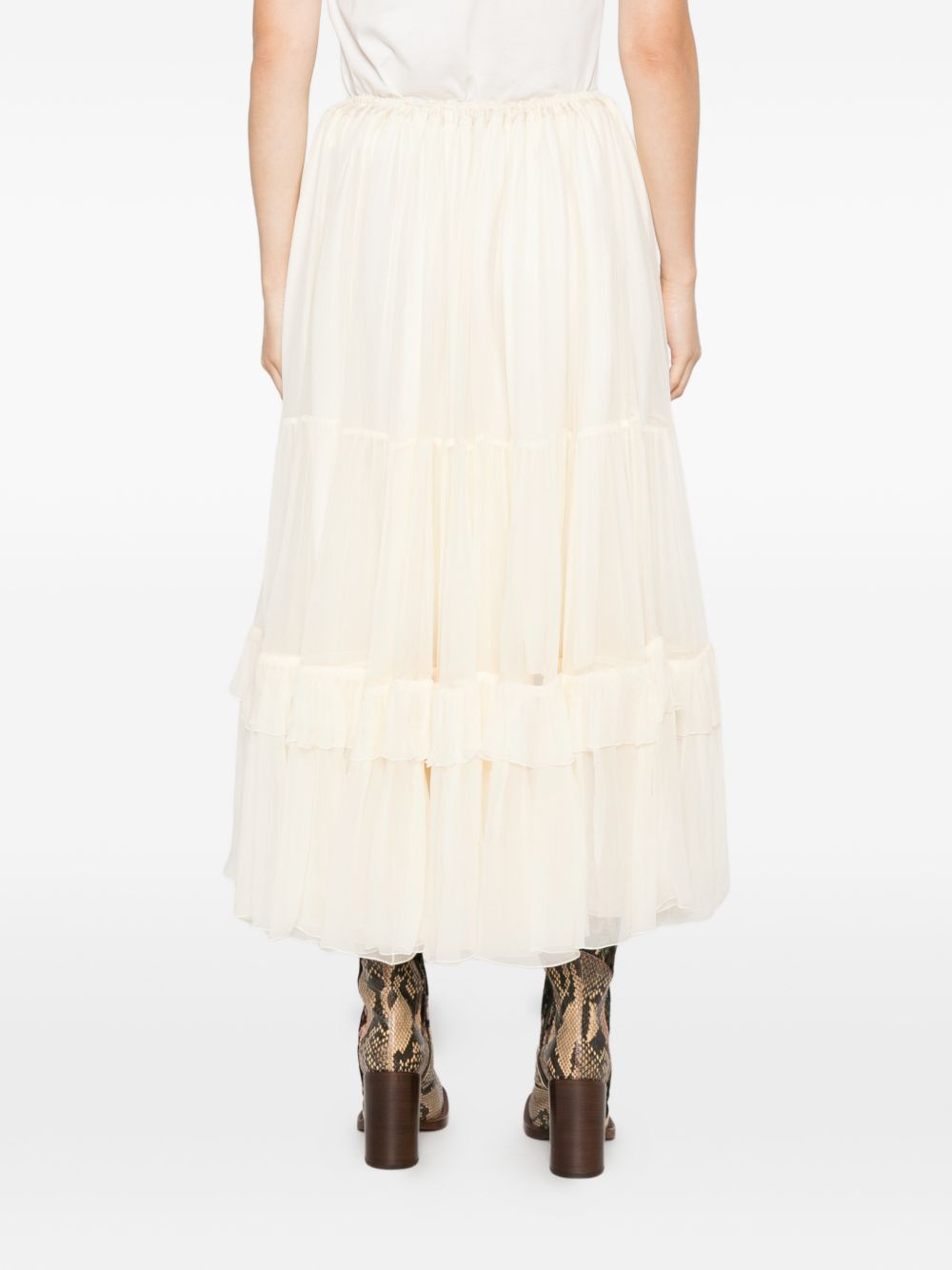 Chloé Chloe Silk Long Skirt