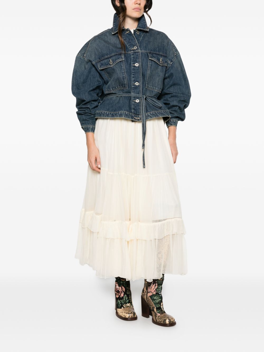Chloé Chloe Silk Long Skirt