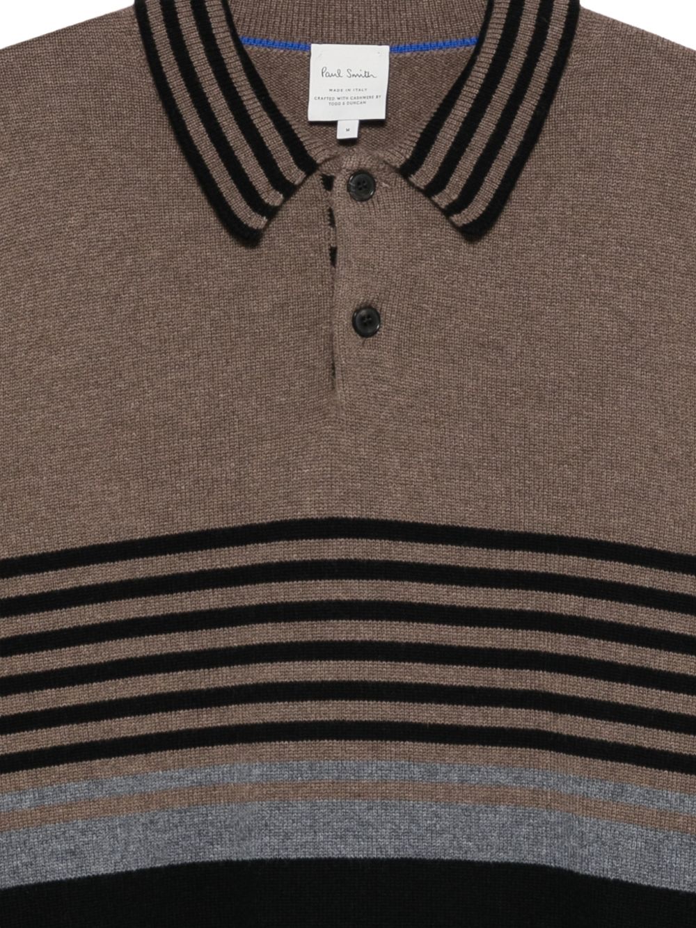 Paul Smith Striped Knit Polo Shirt
