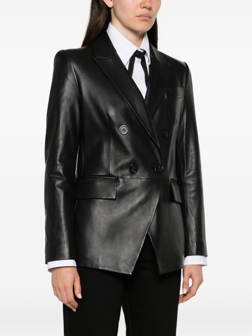 Emporio Armani Leather Blazer Jacket
