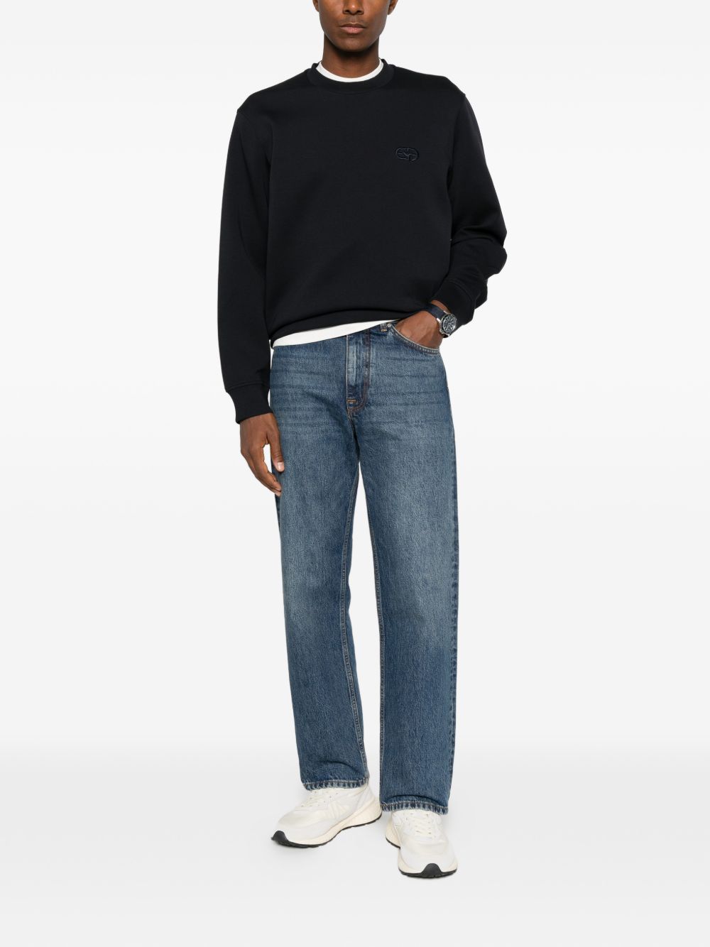 Emporio Armani Sweaters NAVY