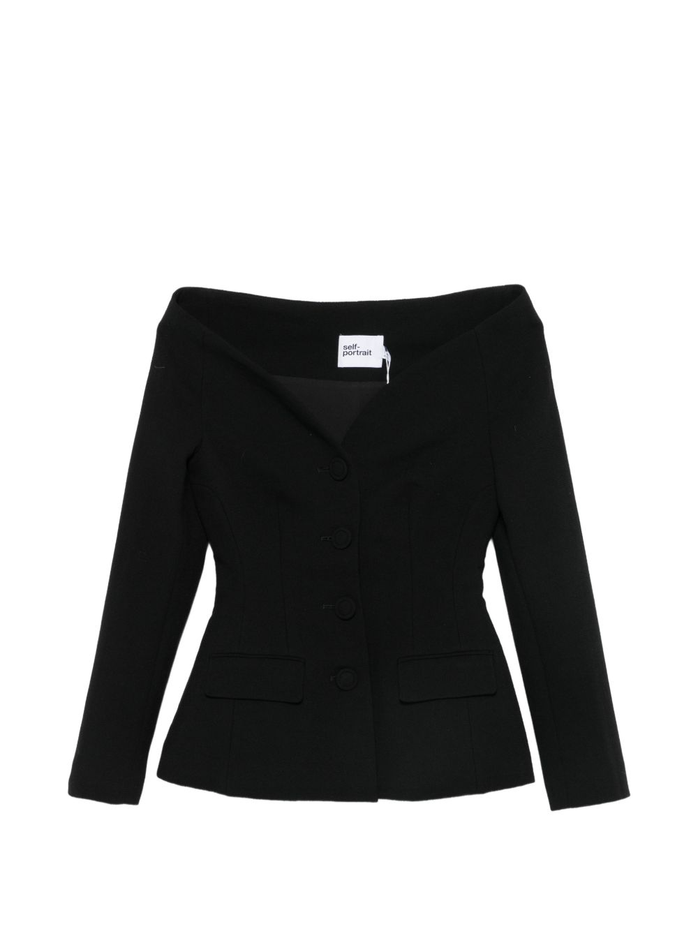 Self-portrait Jackets BLACK
