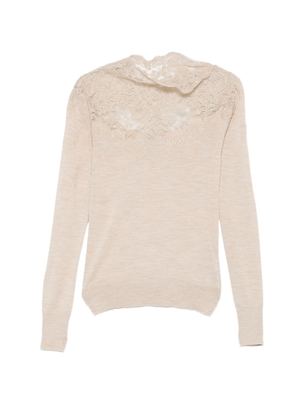Ermanno Scervino Lace turtle-neck sweater