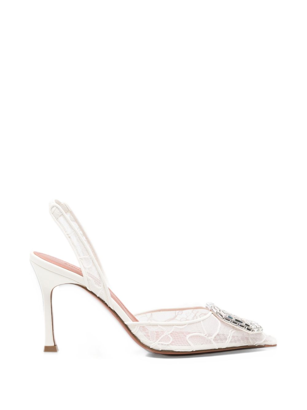 Amina Muaddi Camelia Lace slingback pumps