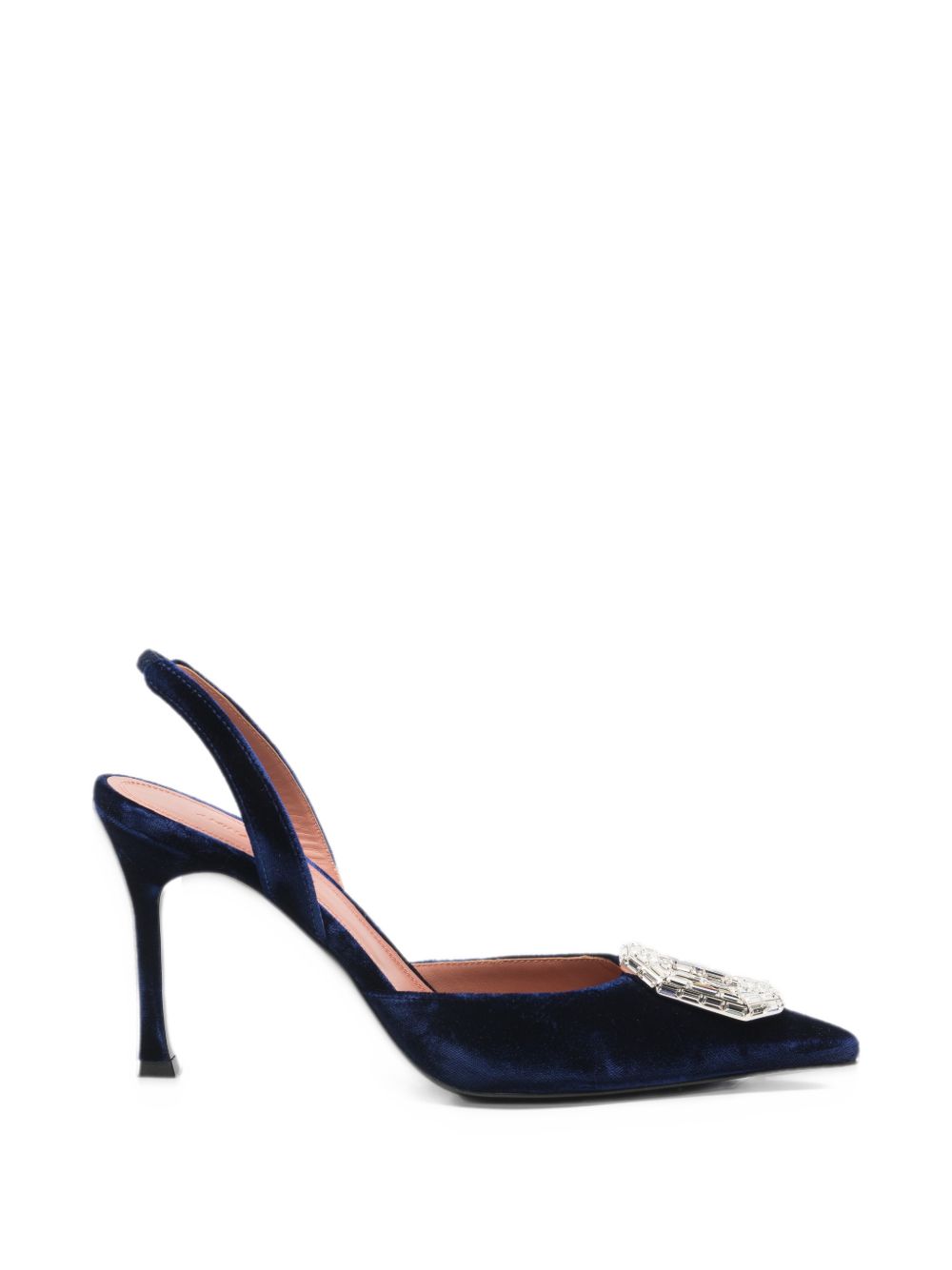 Amina Muaddi Camelia velvet slingback pumps