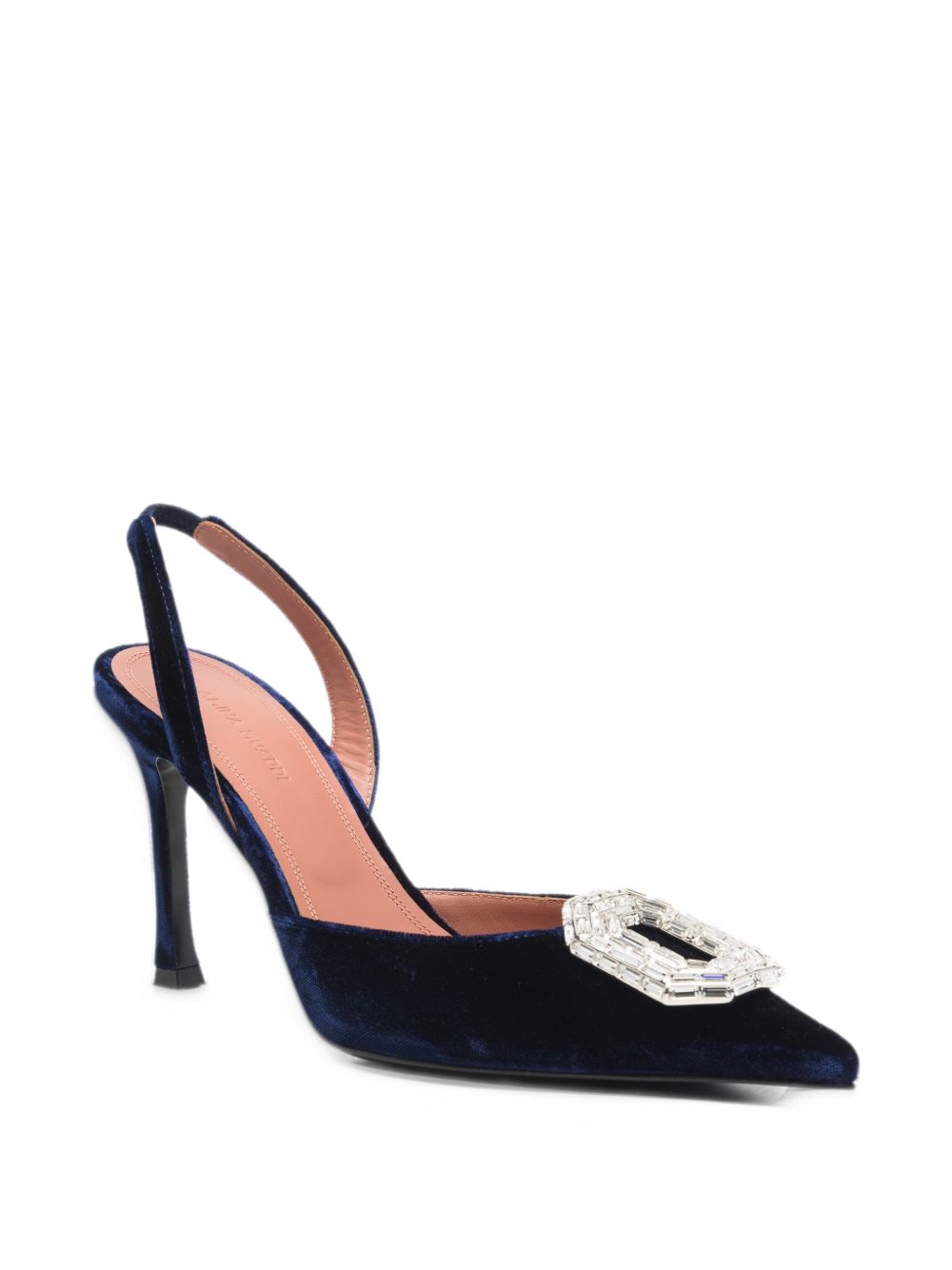 Amina Muaddi Camelia velvet slingback pumps