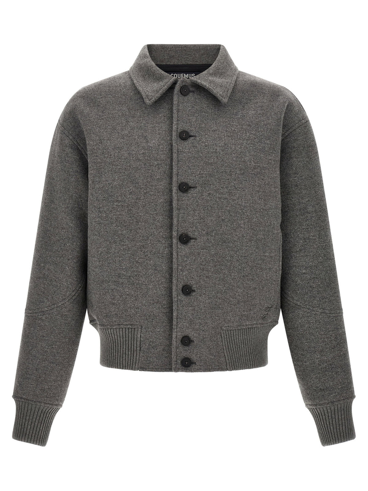 Jacquemus Grey Le Bomber Feltro Bomber Jacket